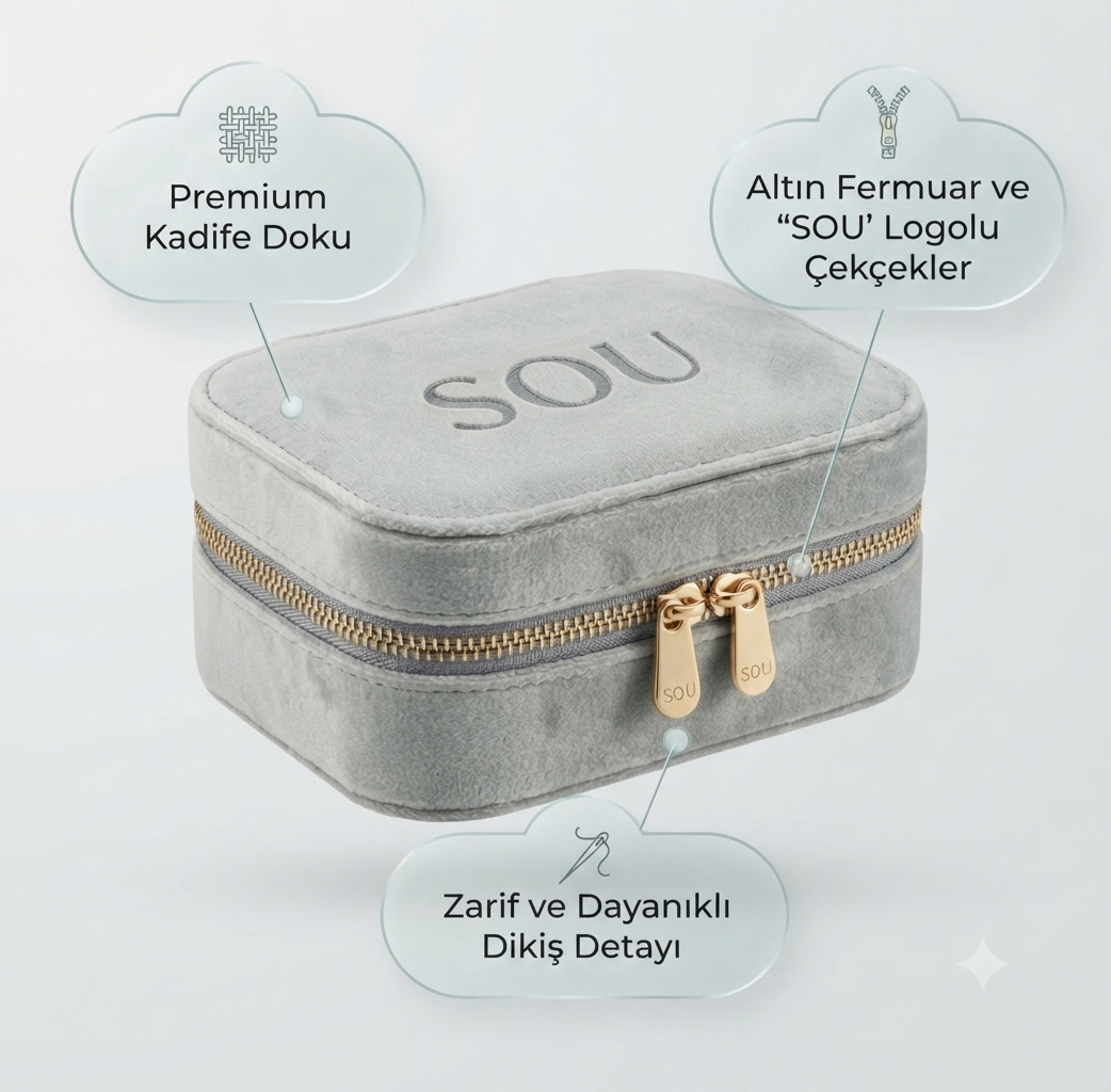 SOU Premium Kadife Aksesuar Çantası