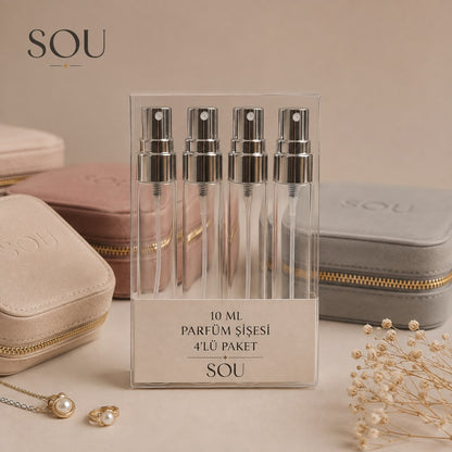 SOU 4'lü 10 ML Premium Seyahat Parfüm Şişesi